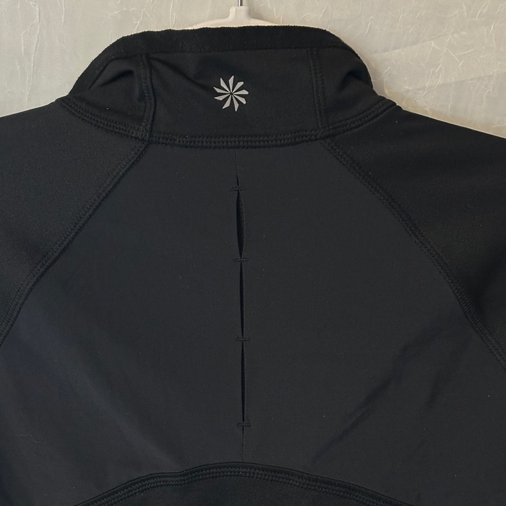 Athleta Black Zip High-Collar Pullover Running Yoga Workout - Picture 4 of 7